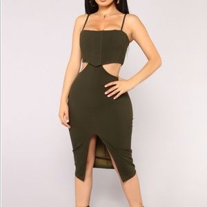 Story of my life Olive green dress